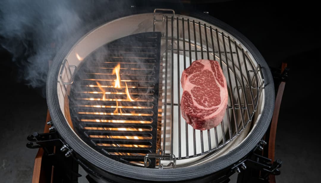 Reverse sear op een kamado, waarom dit zo goed werkt